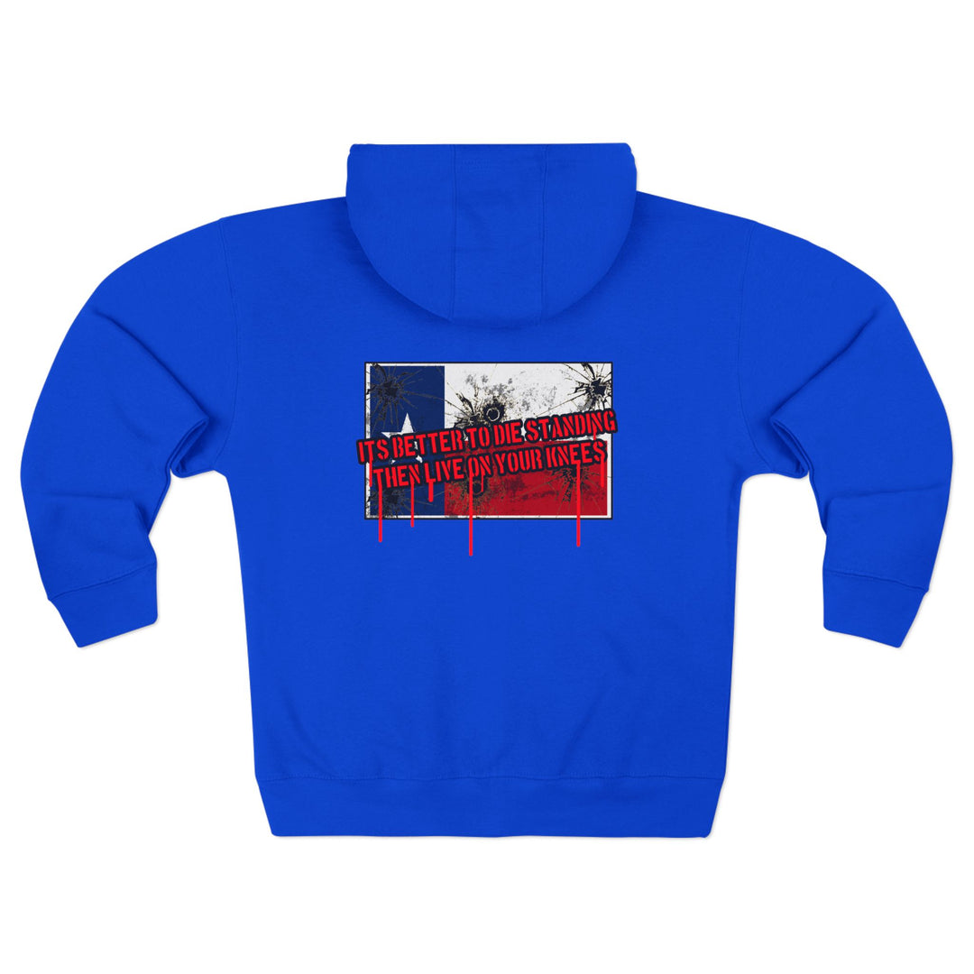 CG MASK RED WHITE BLUE TEXAS FLAG ON BACK/BETTER TO DIE STANDING THAN LIVE ON YOUR KNEES