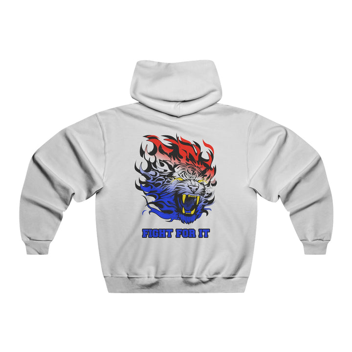 TIGER FLAME RED WHITE BLUE FADE/FIGHT FOR IT