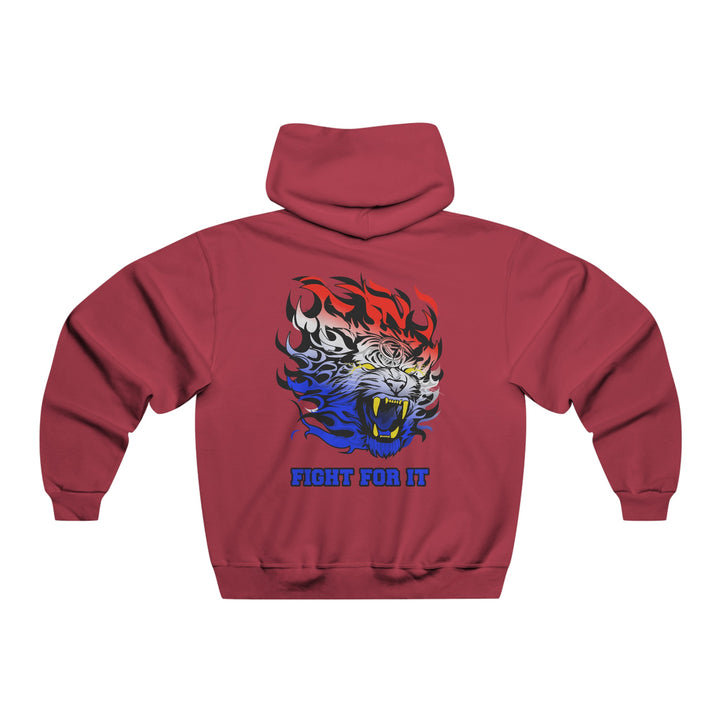 TIGER FLAME RED WHITE BLUE FADE/FIGHT FOR IT