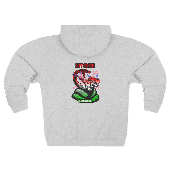 MAC VS SNAKE RED WHITE GREEN FADE /LIFT OR DIE ZIP UP