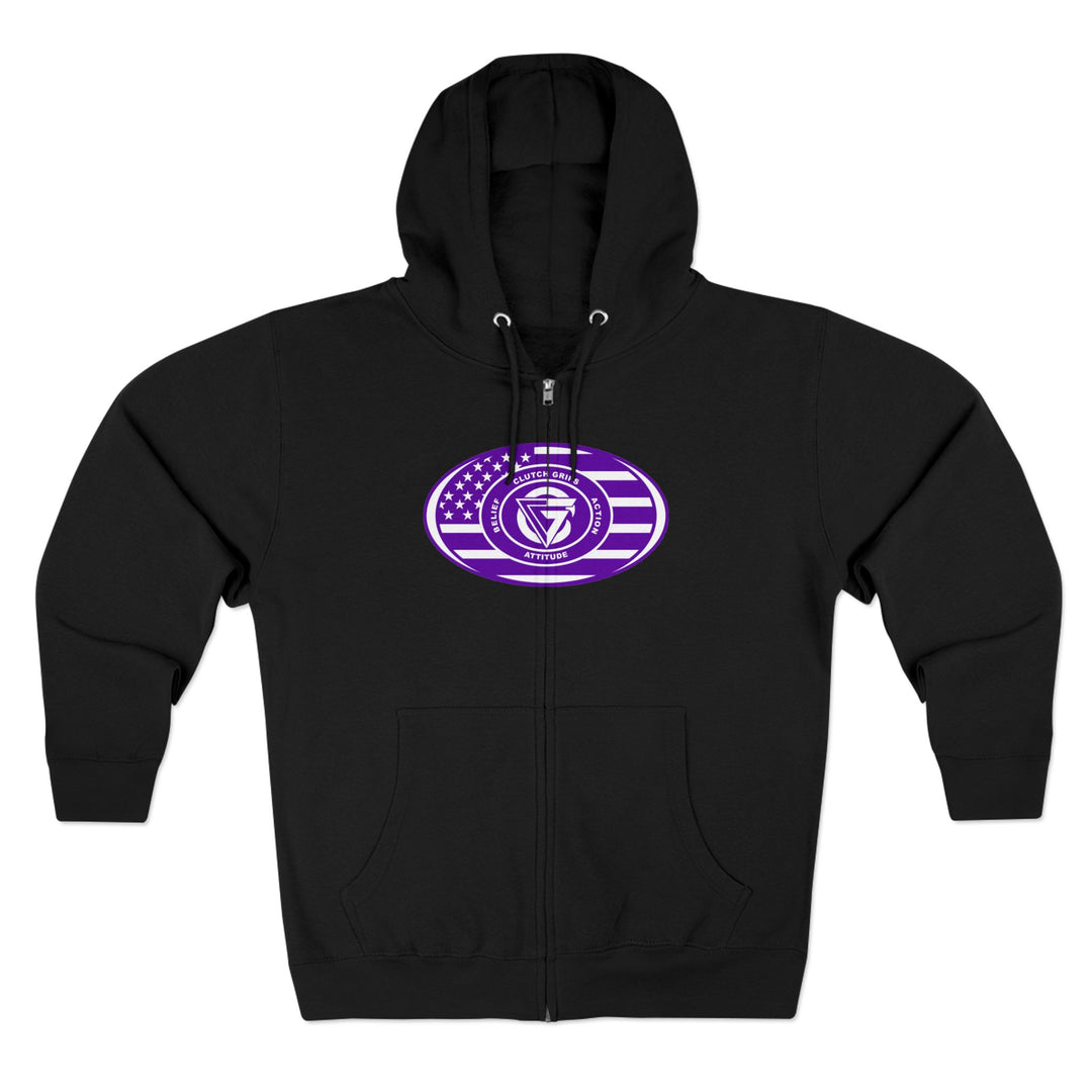 CG PATRIOT WARRIOR PURPLE WHITE /DONT BE A BITCH ZIP UP