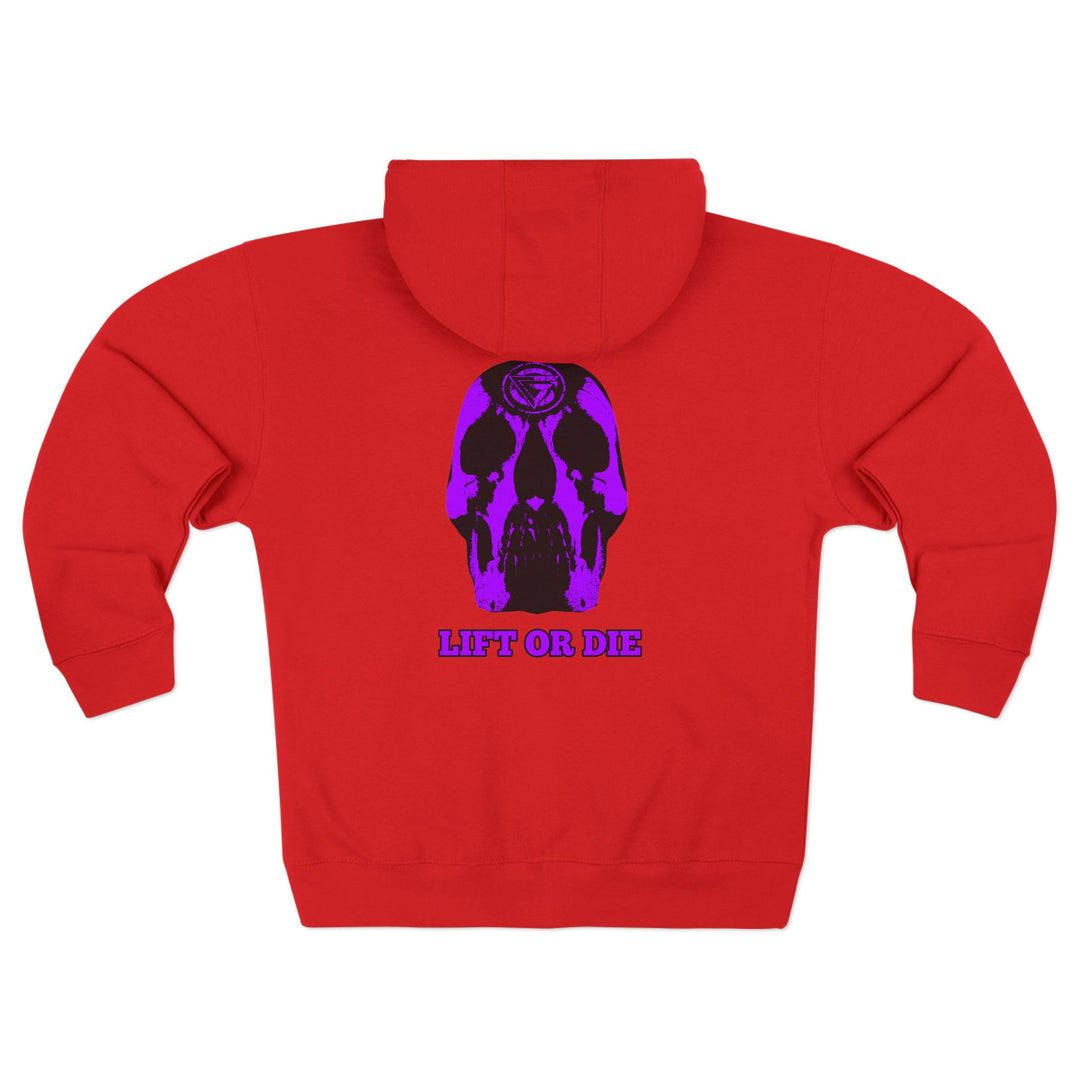 CG SKULL PURPLE NURPLE /LIFT OR DIE ZIP UP
