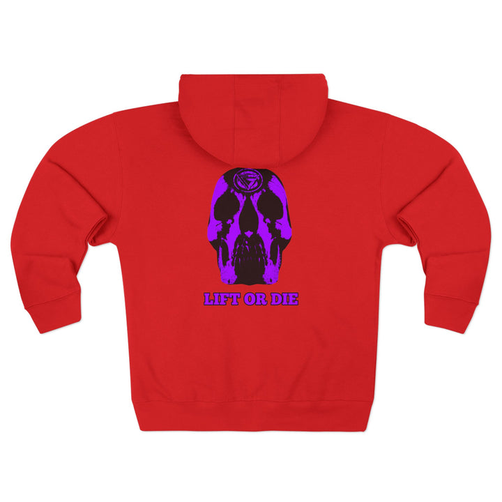 CG SKULL PURPLE NURPLE /LIFT OR DIE ZIP UP