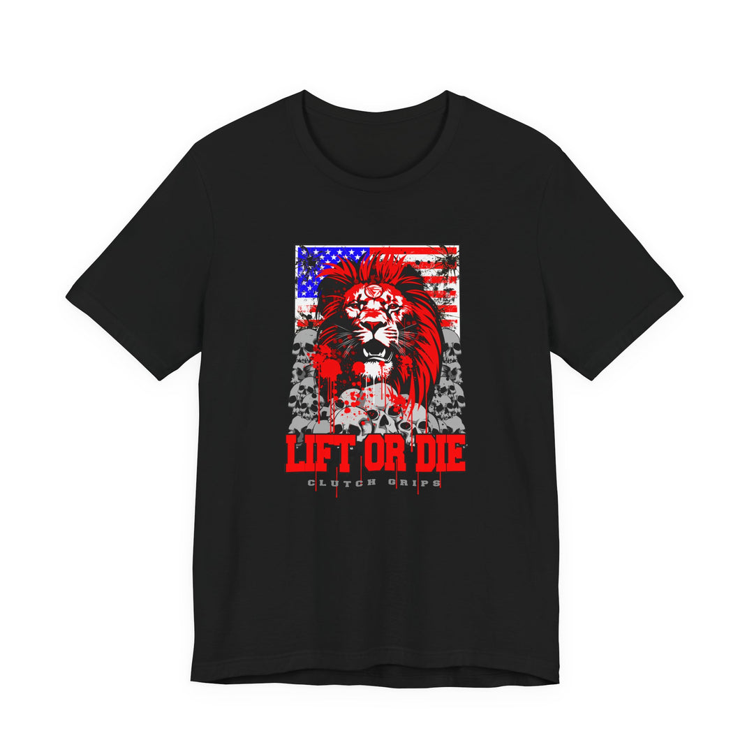 LIONHEART USA FLAG RED WHITE BLUE /LIFT OR DIE