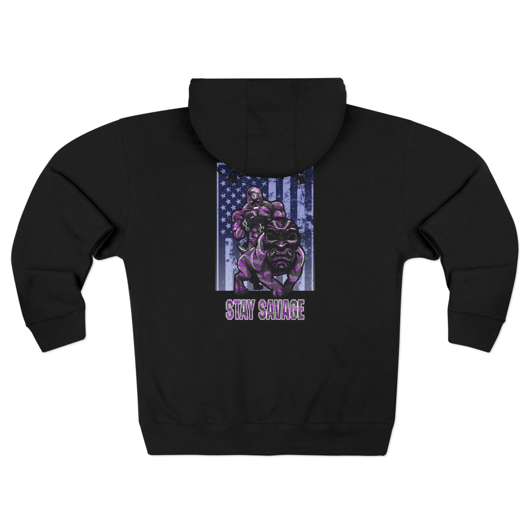 CG ANGRY DOG GREY CAMO PURPLE/STAY SAVAGE ZIP UP