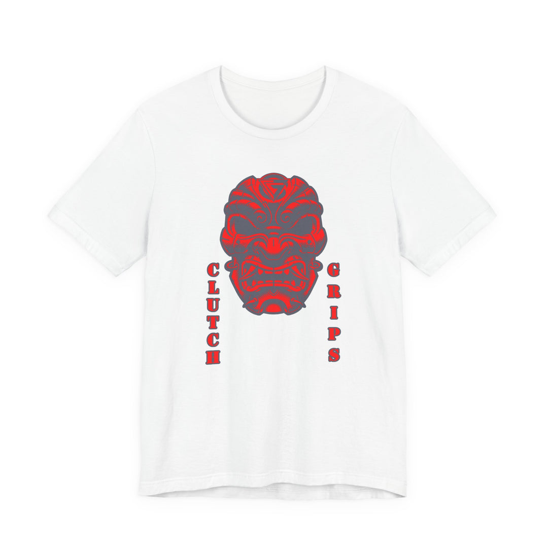 CG SAMURAI MASK GREY RED/CLUTCH GRIPS