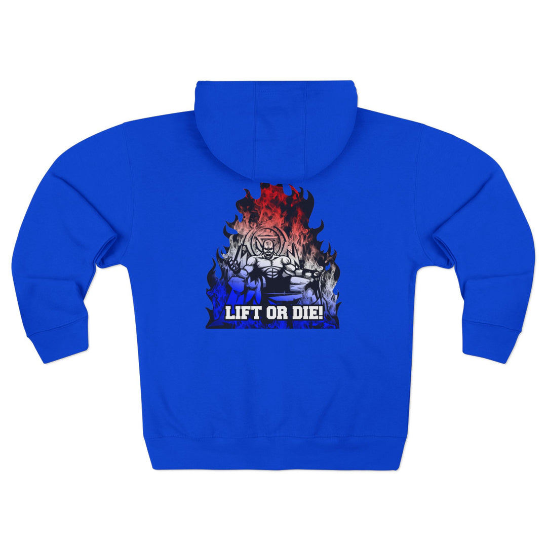MAC FINAL BOSS RED WHITE BLUE FADE/LIFT OR DIE ZIP UP