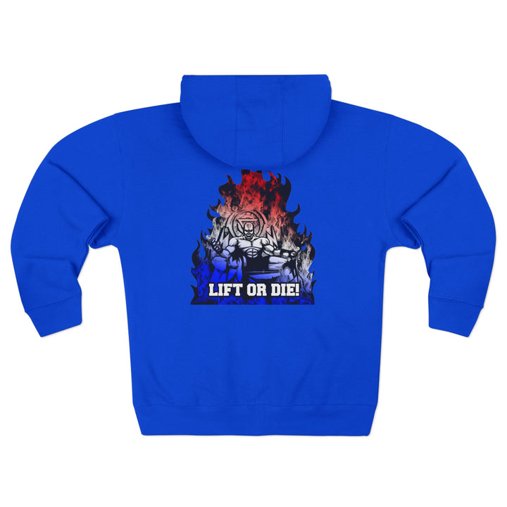 MAC FINAL BOSS RED WHITE BLUE FADE/LIFT OR DIE ZIP UP