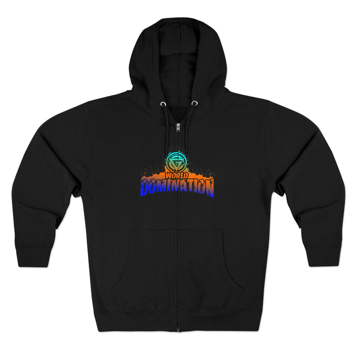 CG SKULLATOR BLUE ORANGE AQUA /WORLD DOMINATION ZIP UP
