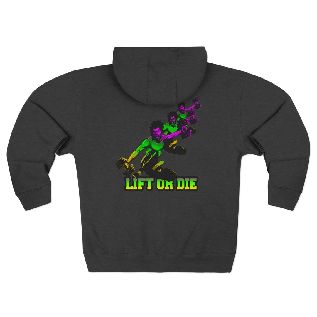 CG LIFT KICK YELLOW GREEN PURPLE FADE/LIFT OR DIE ZIP UP