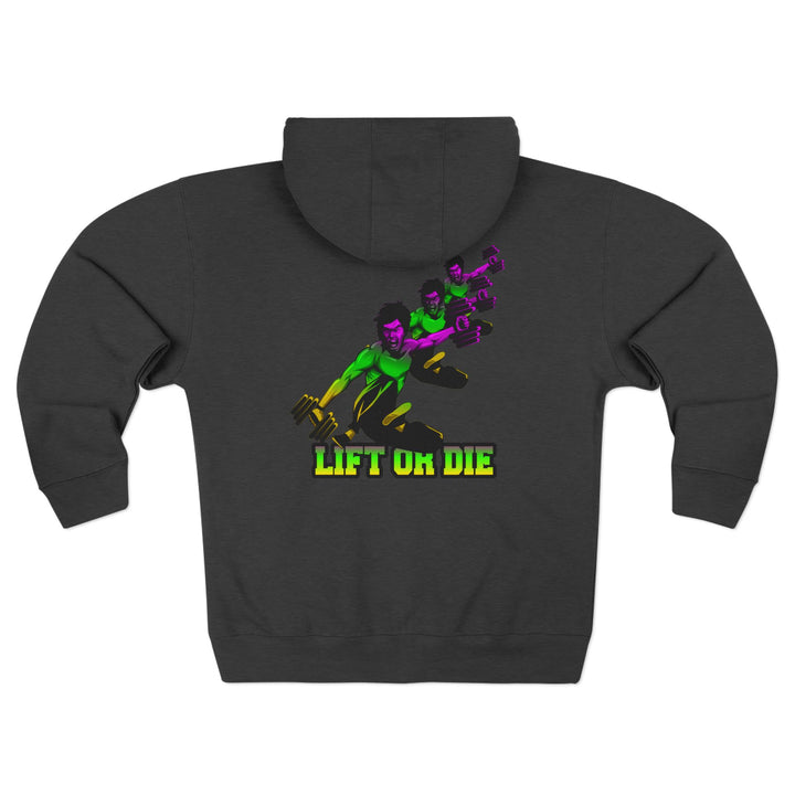 CG LIFT KICK YELLOW GREEN PURPLE FADE/LIFT OR DIE ZIP UP