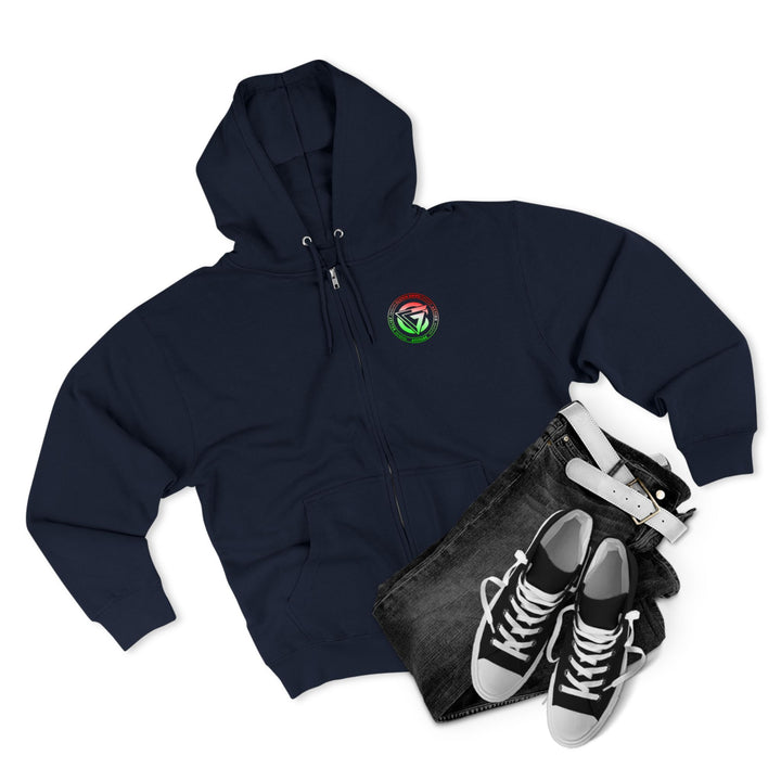 SKULLATOR SGL BELL DRAGON TIGER RED WHITE GREEN FADE/READY FOR WAR ZIP UP