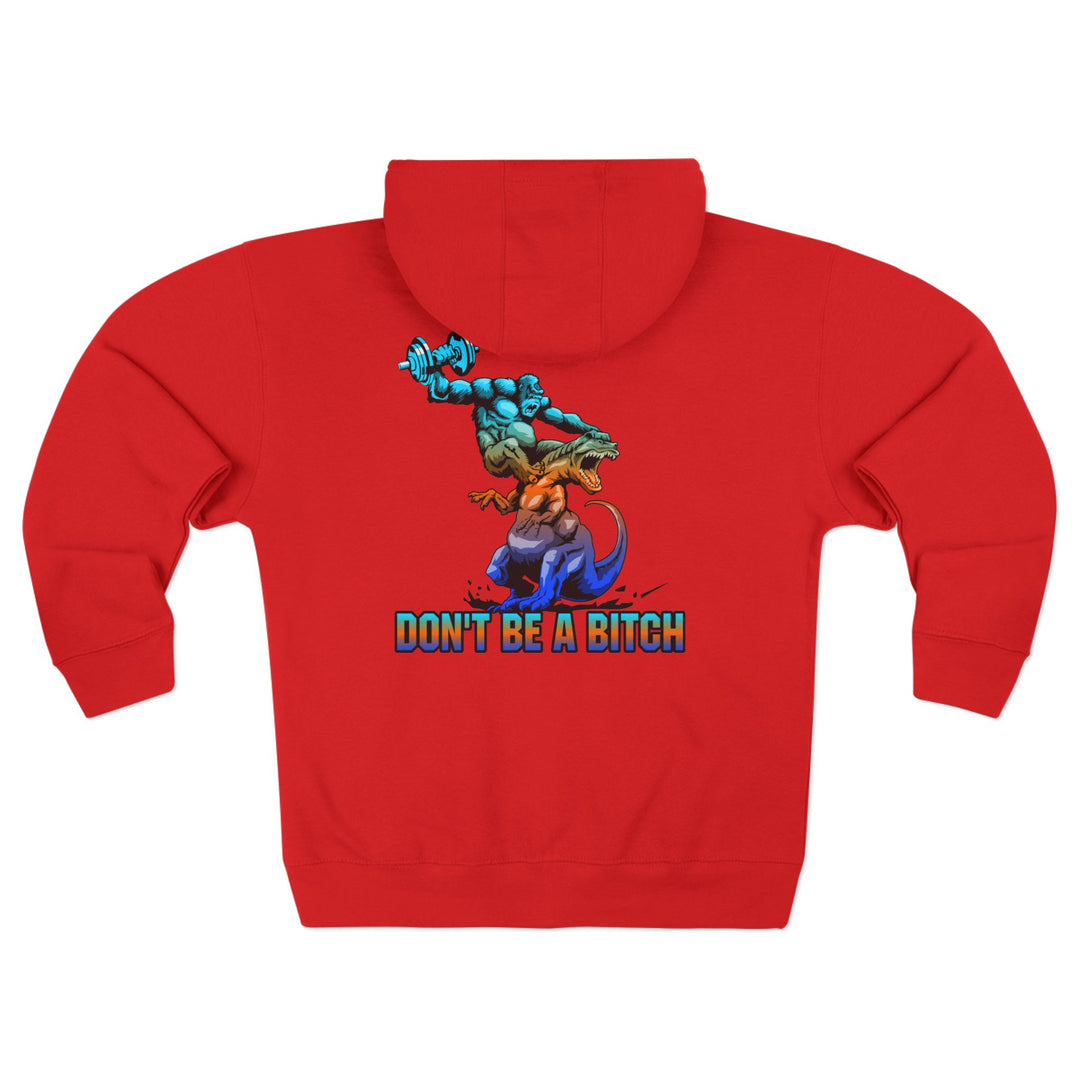 CG APE VS ZILLA 2ND FIGHT BLUE ORANGE AQUA /DONT BE A BITCH ZIP UP
