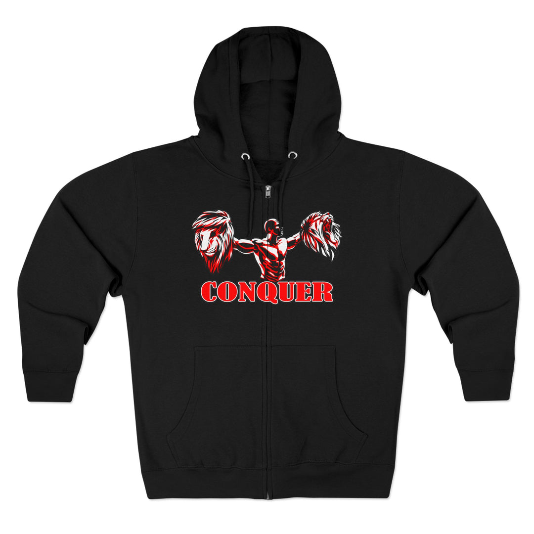 CG CORE WINNERS LOGO RED WHITE BLACK/CONQUER ZIP UP