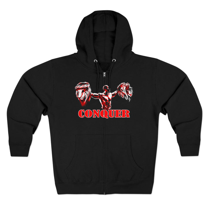 CG CORE WINNERS LOGO RED WHITE BLACK/CONQUER ZIP UP