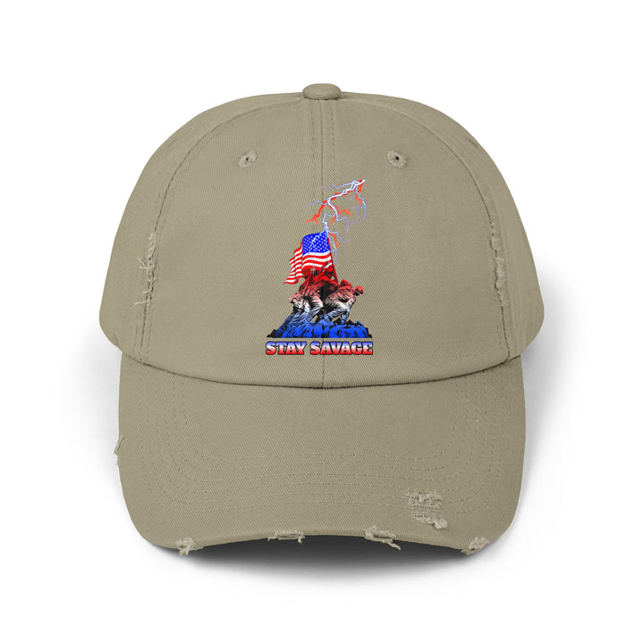FREEDOM WARRIORS RED WHITE BLUE FADE /STAY SAVAGE CAP