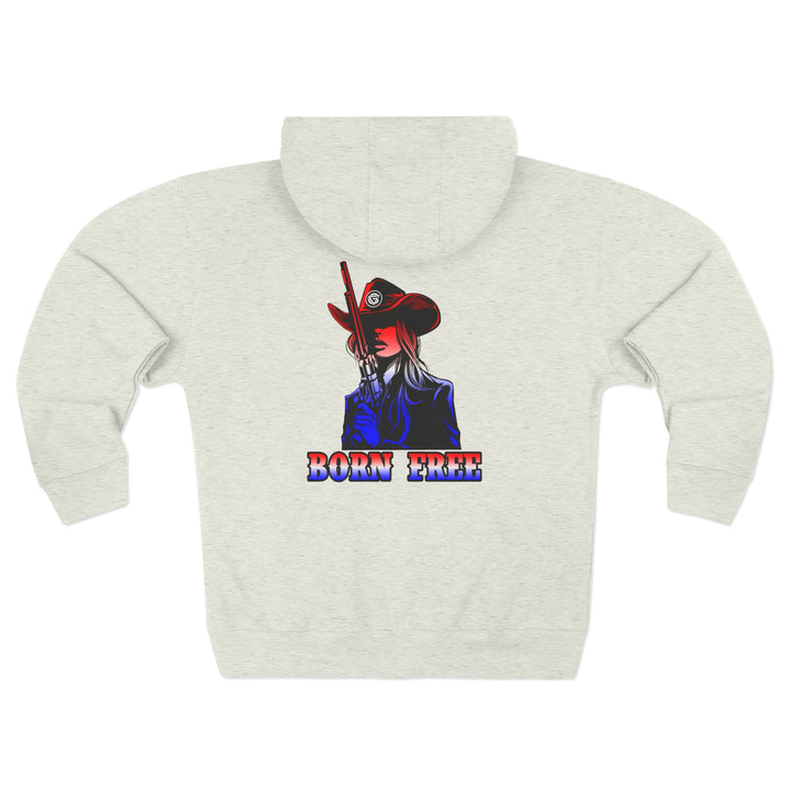 CG REBEL WOMAN RED WHITE BLUE FADE /BORN FREE ZIP UP