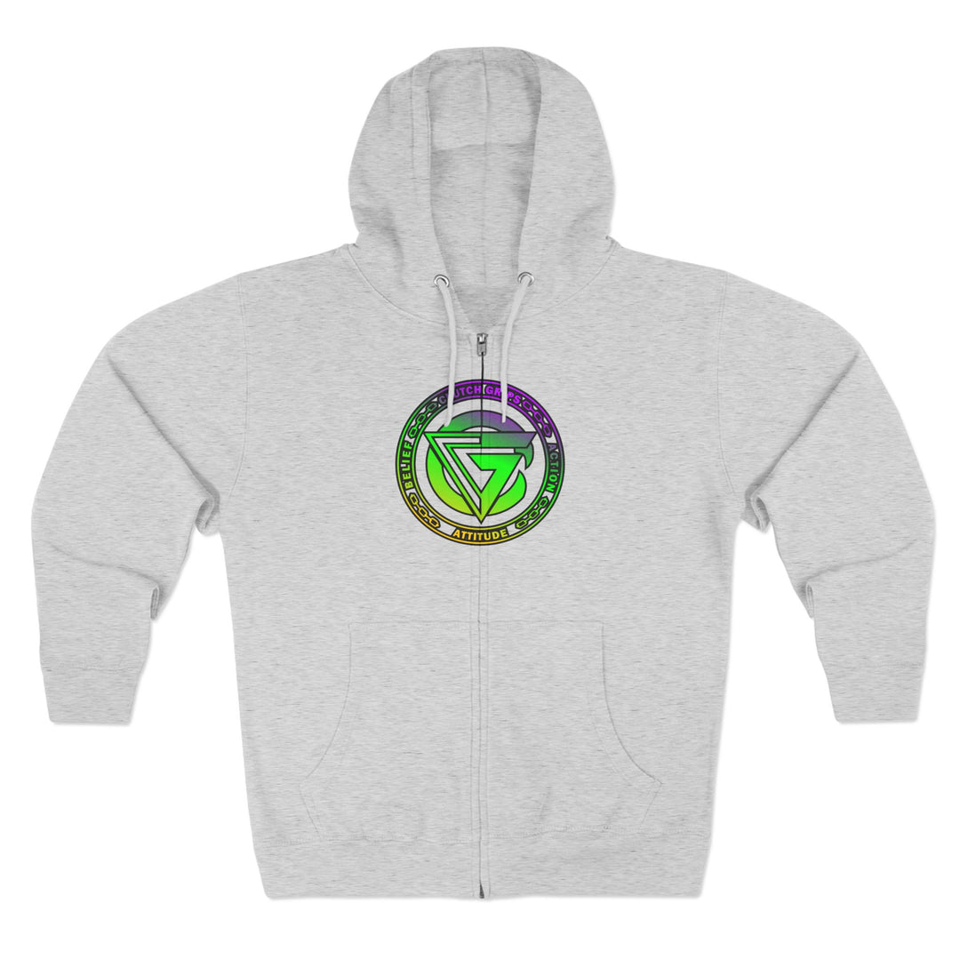 CG LIFT KICK YELLOW GREEN PURPLE FADE/LIFT OR DIE ZIP UP