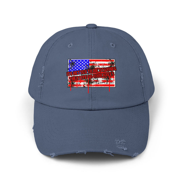 AMERICAN PRIDE FLAG BULLET HOLES ITS BETTER TO DIE STANDING THEN LIVE ON YOUR KNEES