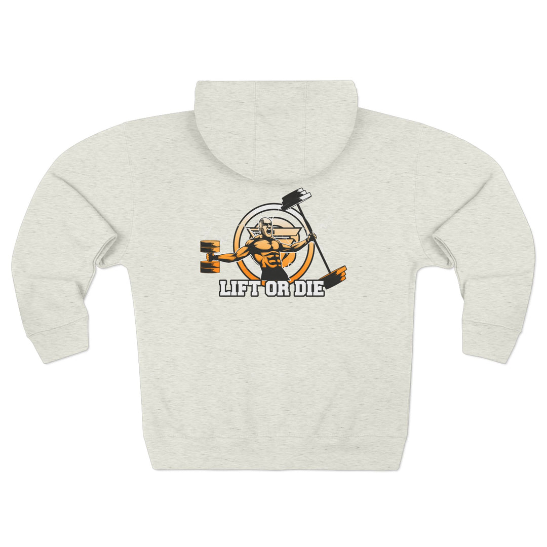 SPARTAN LIFT WHITE ORANGE FADE /LIFT OR DIE ZIP UP