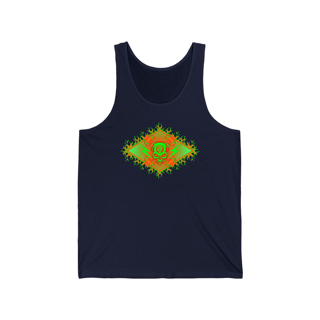 SKULL BELL DIAMOND GREEN ORANGE
