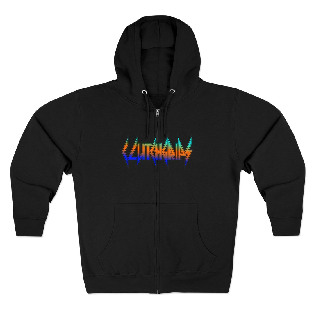 CG TIGER FLAME BLUE ORANGE AQUA FADE /LIFT OR DIE ZIP UP
