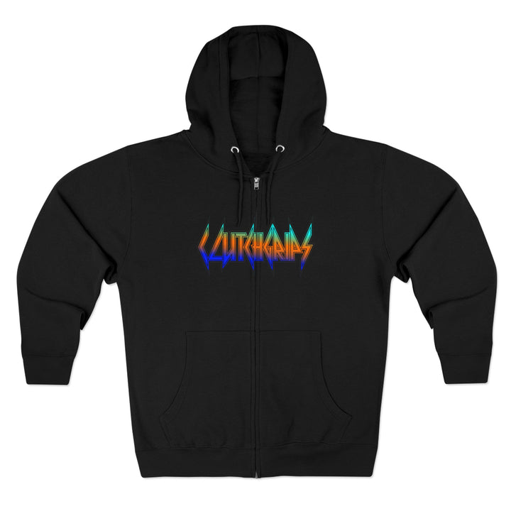 CG TIGER FLAME BLUE ORANGE AQUA FADE /LIFT OR DIE ZIP UP