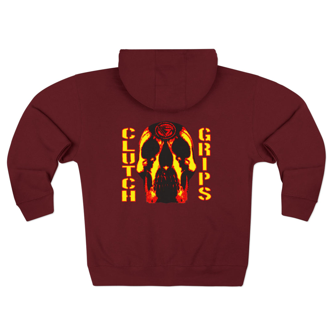 CG SKULLATOR RED GOLD /CLUTCH GRIPS ZIP UP