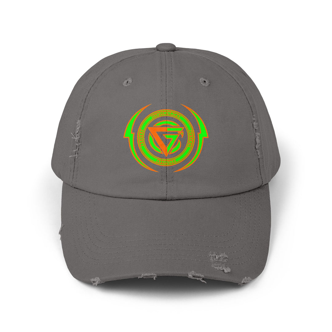 CG LOGO LIGHTNING ARCHES HYPER ORANGE GREEN /BELIEF ATTITUDE ACTION CAP