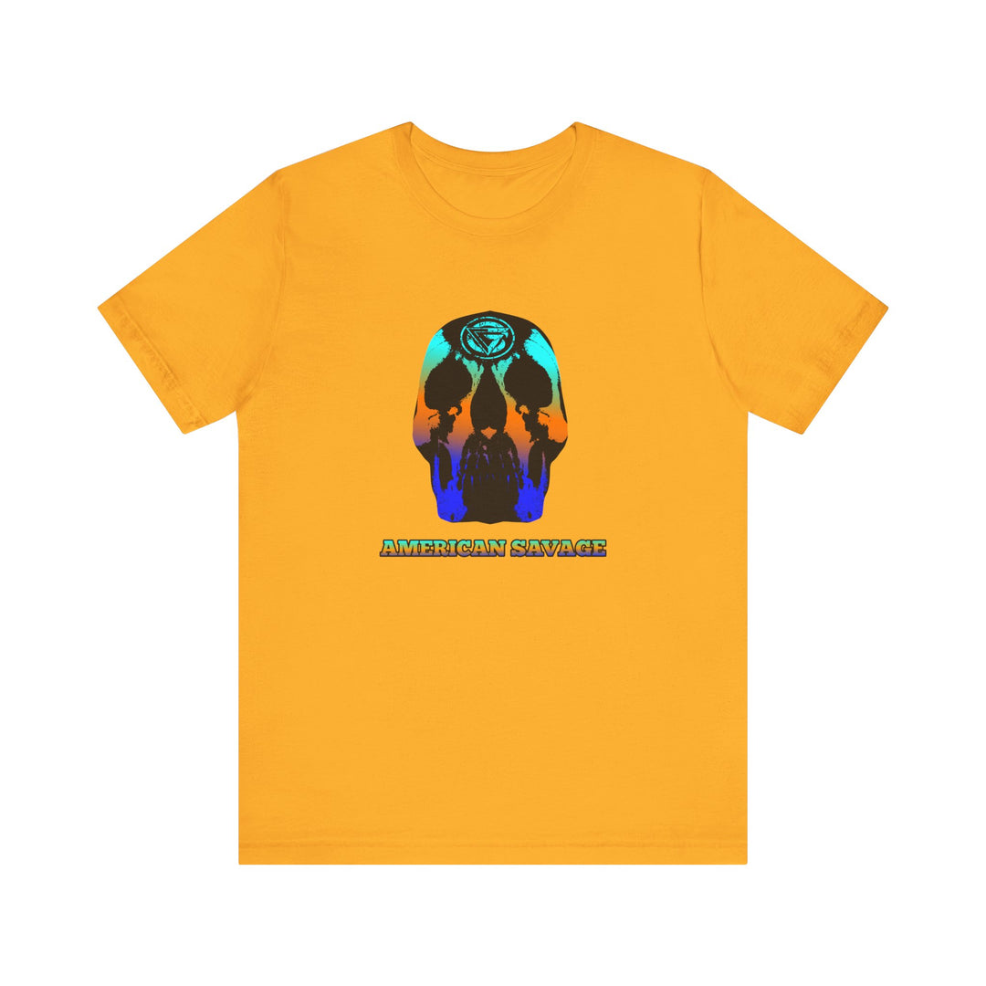 SKULLATOR BLUE ORANGE AQUA  /AMERICAN SAVAGE