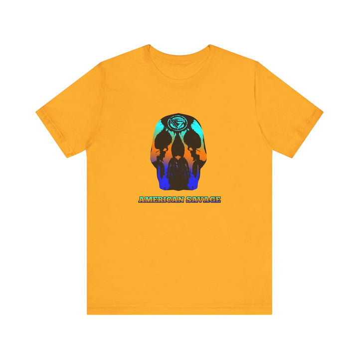 SKULLATOR BLUE ORANGE AQUA  /AMERICAN SAVAGE