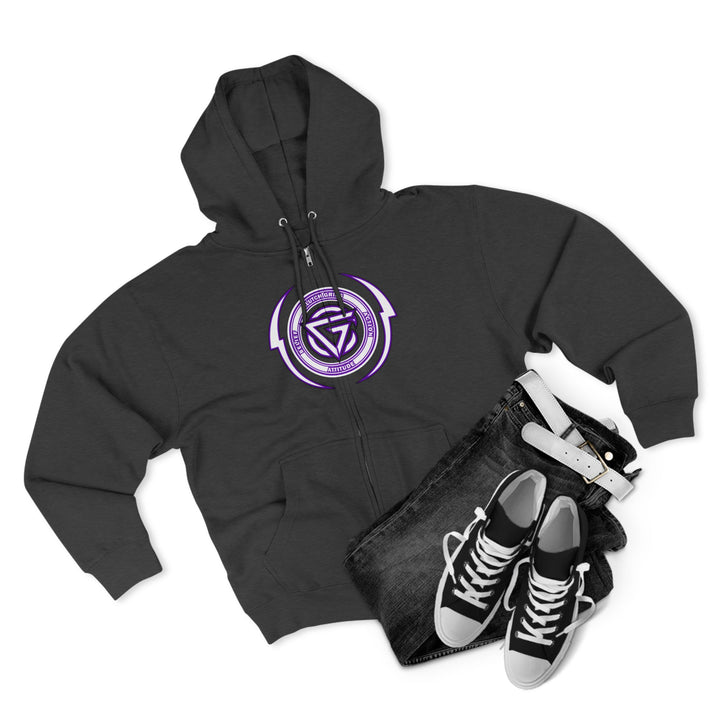 RIDE THE LIGHTNING  PURPLE WHITE /LIFT OR DIE ZIP UP
