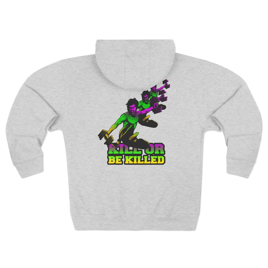 CG LIFT KICK YELLOW GREEN PURPLE FADE /KILL OR BE KILLED ZIP UP