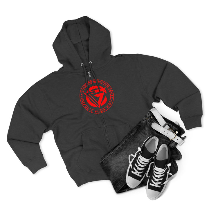 SAMURAI MASTER TRAINER RED WHITE BLACK /LIFT OR DIE ZIP UP