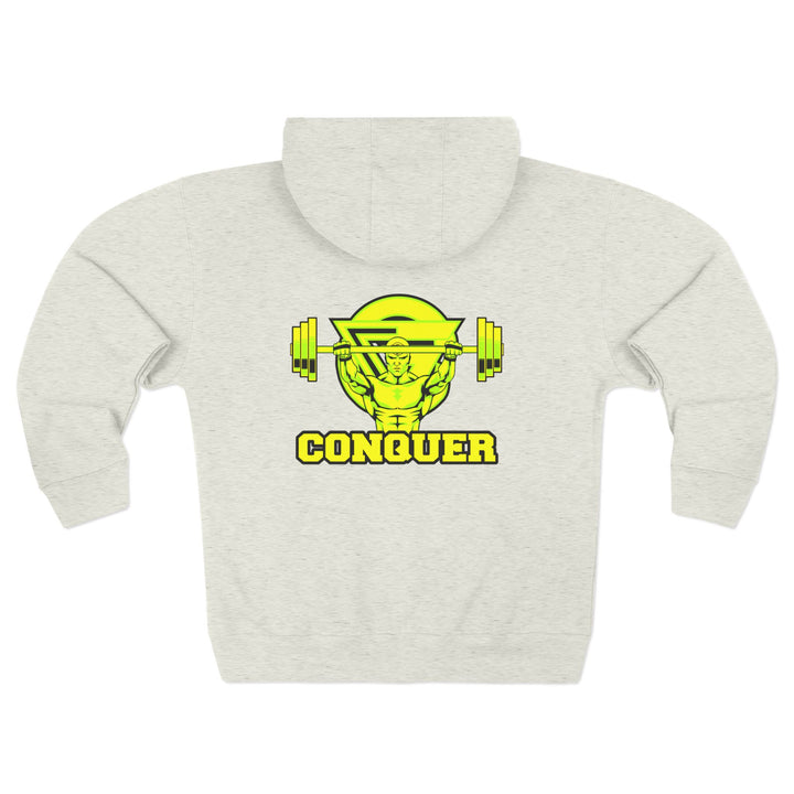 CG YELLOW LIME  ENTER THE MAC/CONQUER ZIP UP