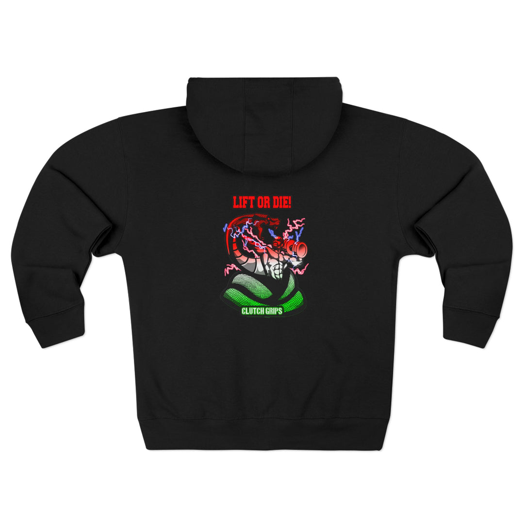 MAC VS SNAKE RED WHITE GREEN FADE /LIFT OR DIE ZIP UP