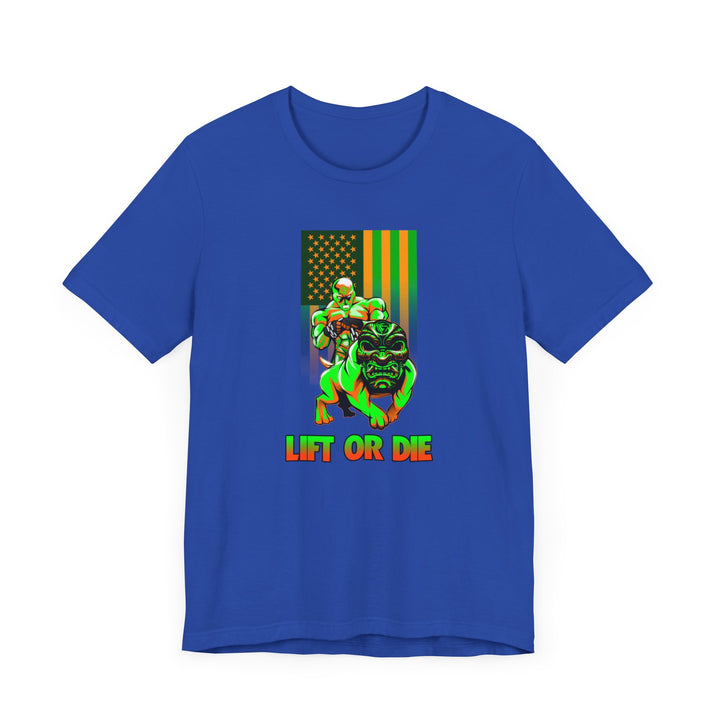 ANGRY DOG ORANGE GREEN  FLAG/LIFT OR DIE