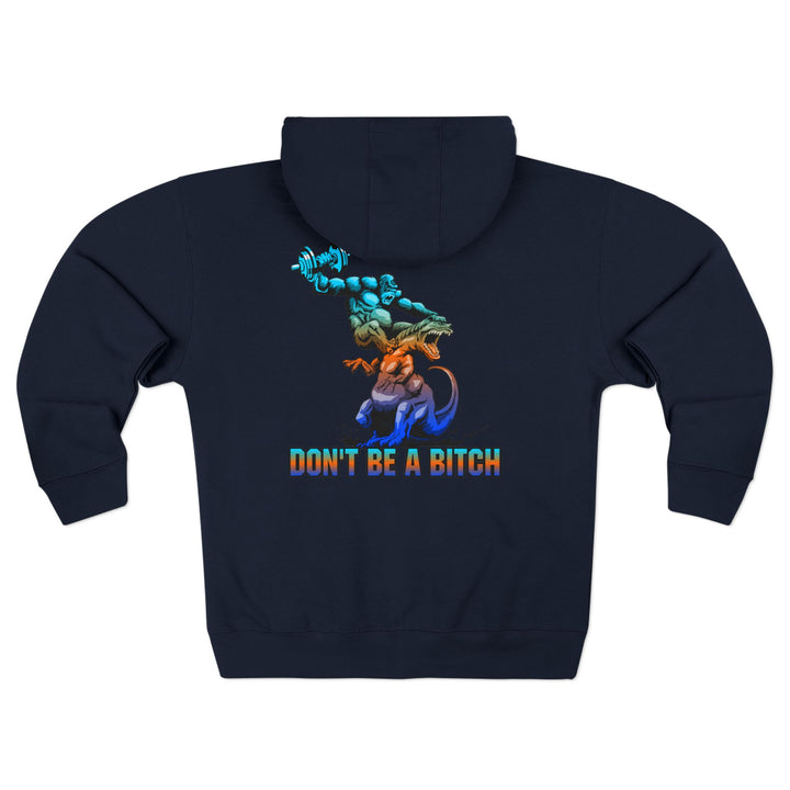 CG APE VS ZILLA 2ND FIGHT BLUE ORANGE AQUA /DONT BE A BITCH ZIP UP