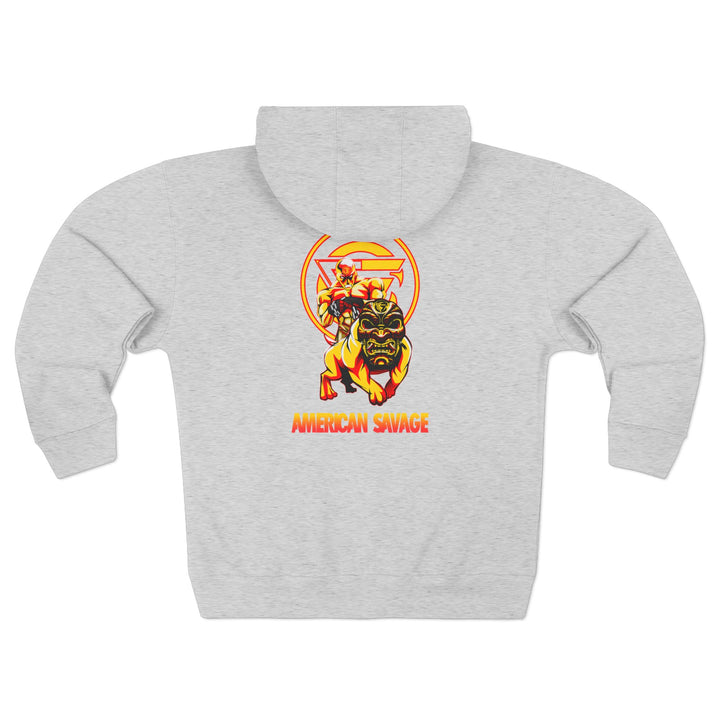 CG ANGRY DOG GOLD RED DIAMOND/AMERICAN SAVAGE ZIP UP