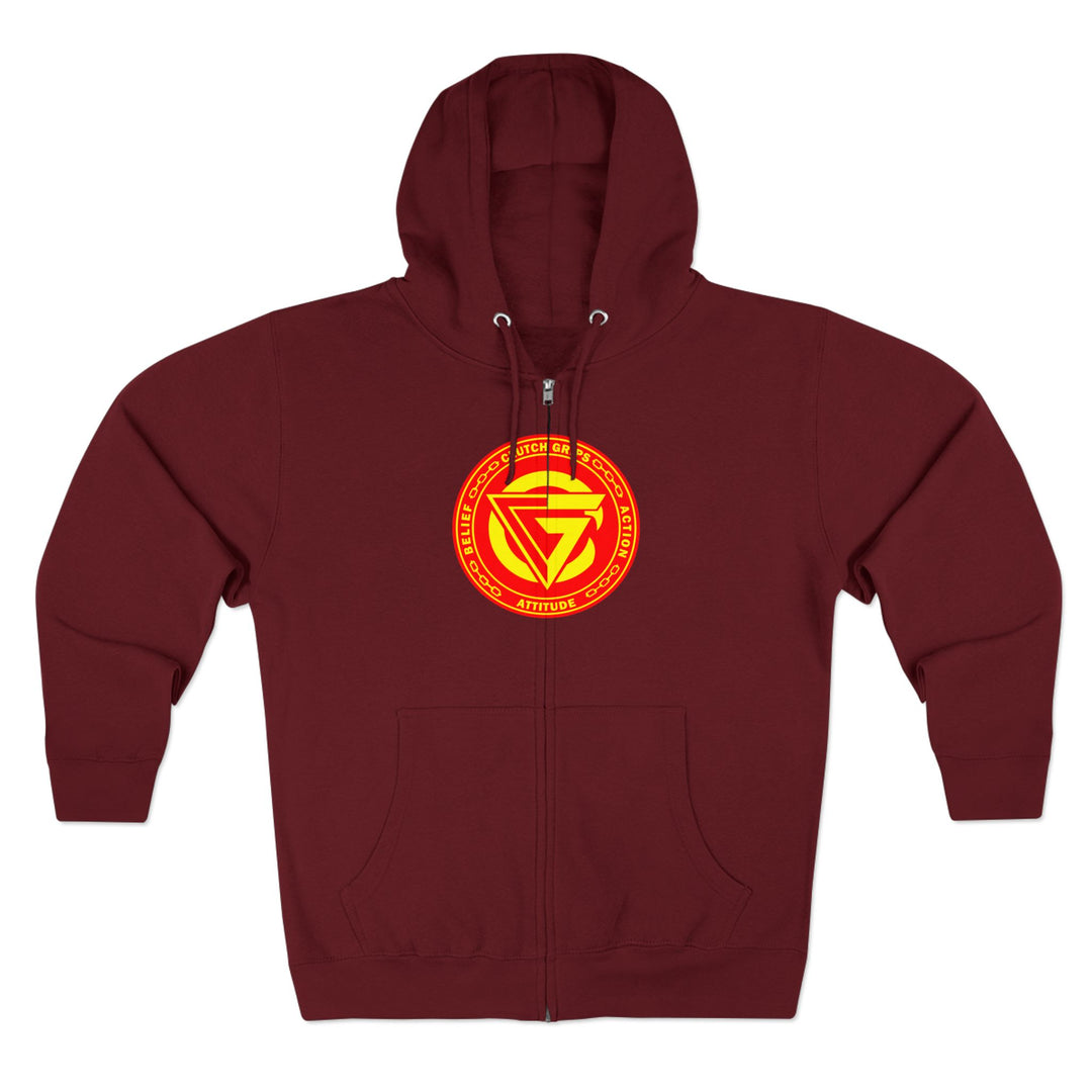 CG SAMURAI MASK ORANGE GOLD /CLUTCHGRIPS ZIP UP