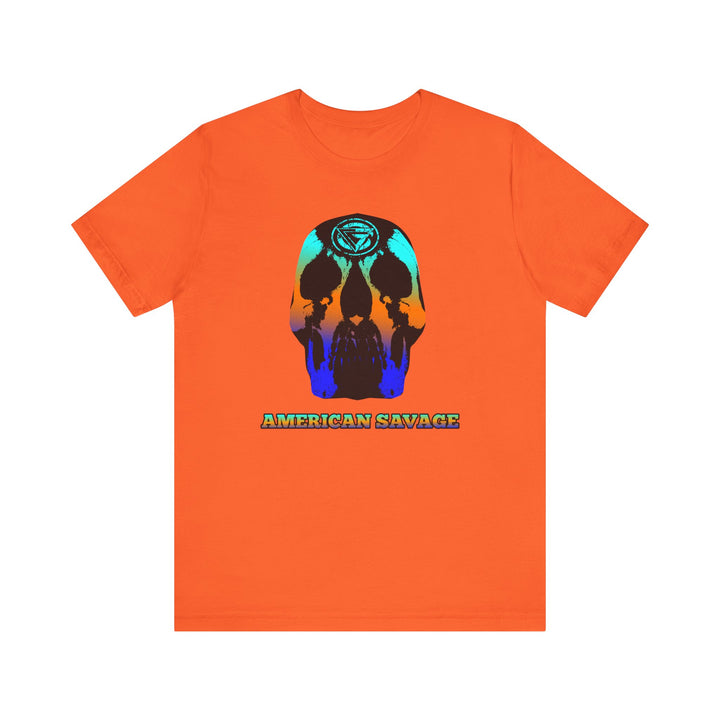 SKULLATOR BLUE ORANGE AQUA  /AMERICAN SAVAGE