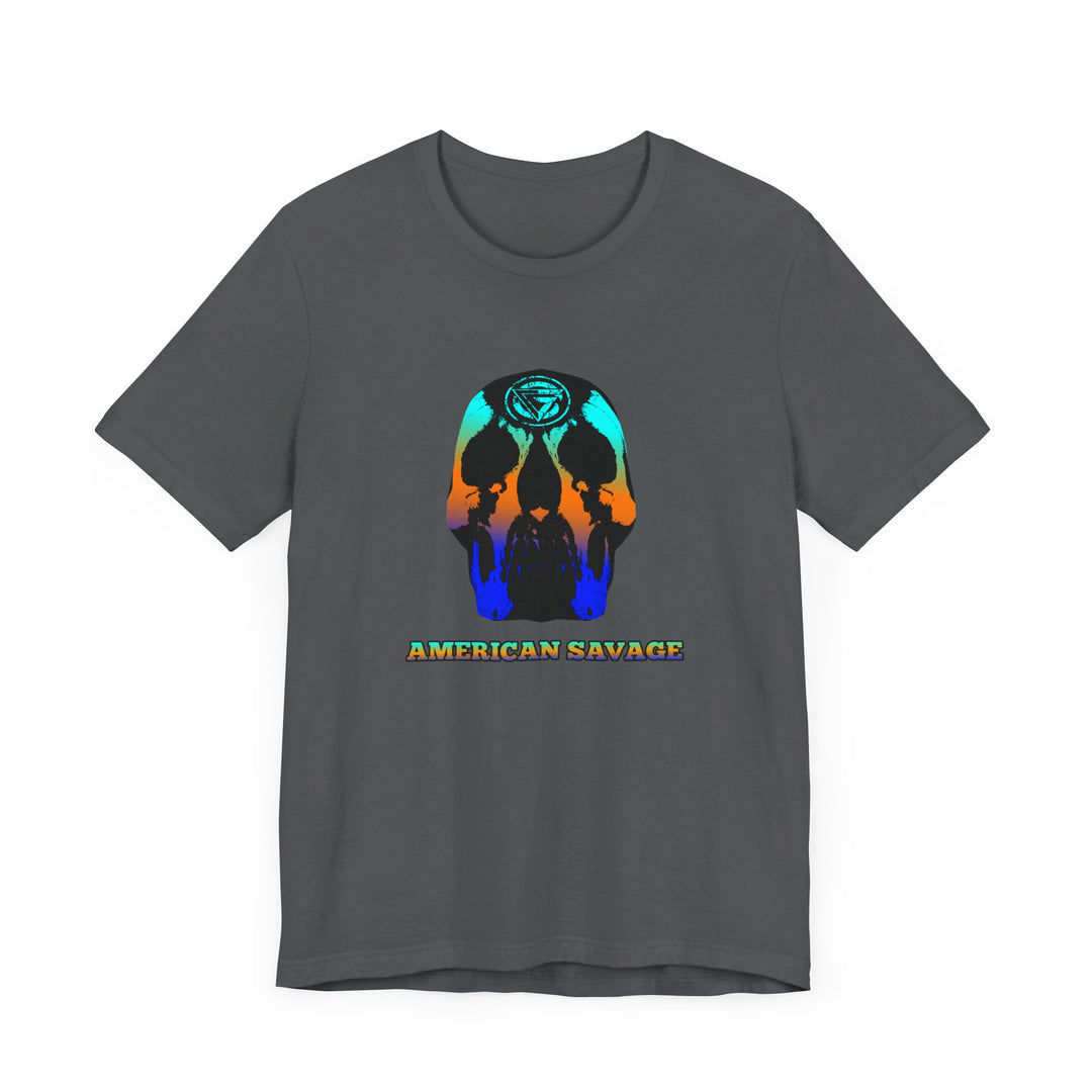 SKULLATOR BLUE ORANGE AQUA  /AMERICAN SAVAGE