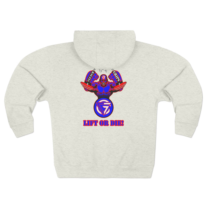 MAC SNAP RED BLUE/LIFT OR DIE ZIP UP