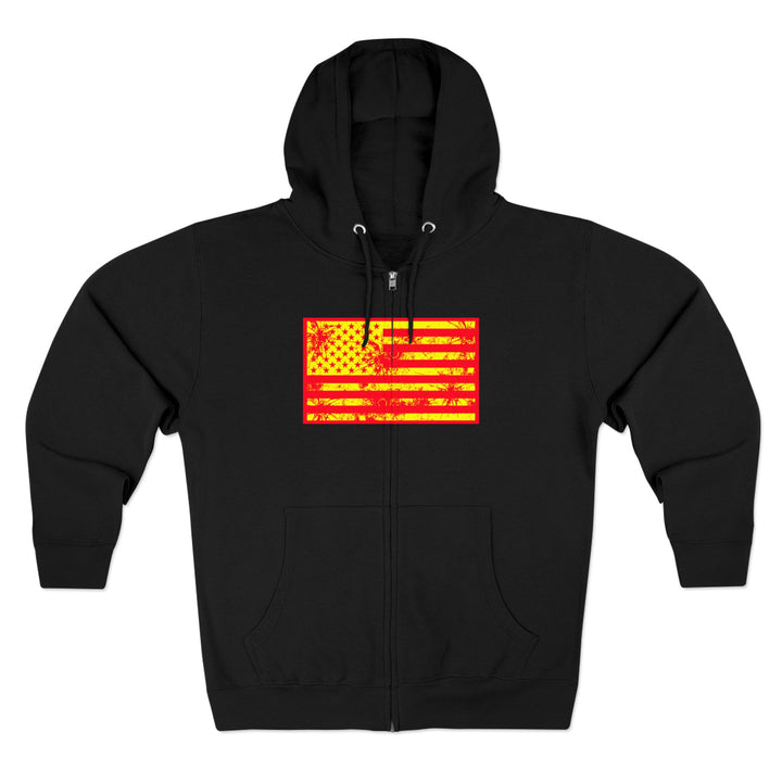 CG SGL SKULL BELL RED GOLD/READY FOR WAR ZIP UP