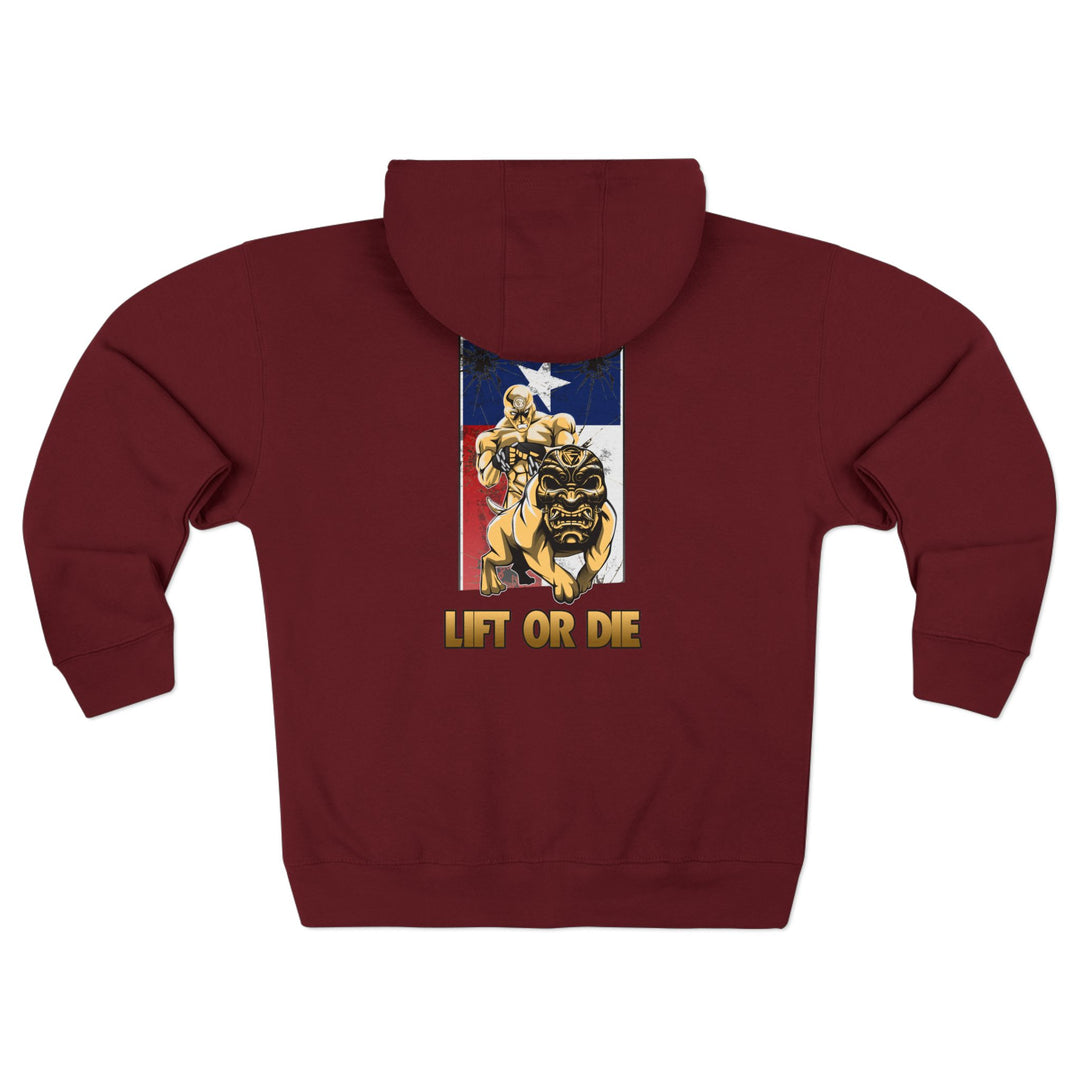 CG ANGRY DOG LONE STAR TEXAS STYLE /LIFT OR DIE ZIP UP