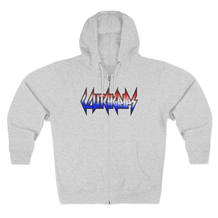 CG SKULL RED WHITE BLUE FADE /AMERICAN SAVAGE ZIP UP
