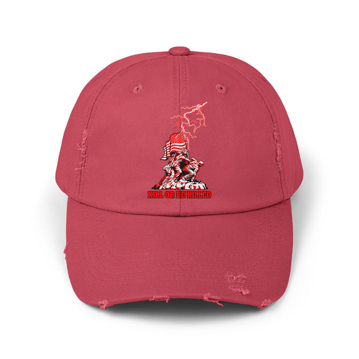 AMERICAN WARRIOR RED WHITE/KILL OR BE KILLED CAP