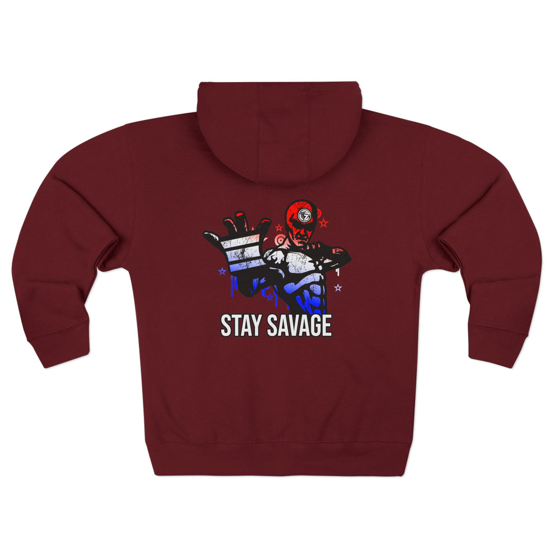 CG GRIP MASTER MAC RED WHITE BLUE FADE/STAY SAVAGE ZIP UP