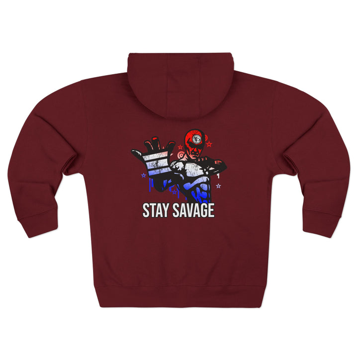 CG GRIP MASTER MAC RED WHITE BLUE FADE/STAY SAVAGE ZIP UP