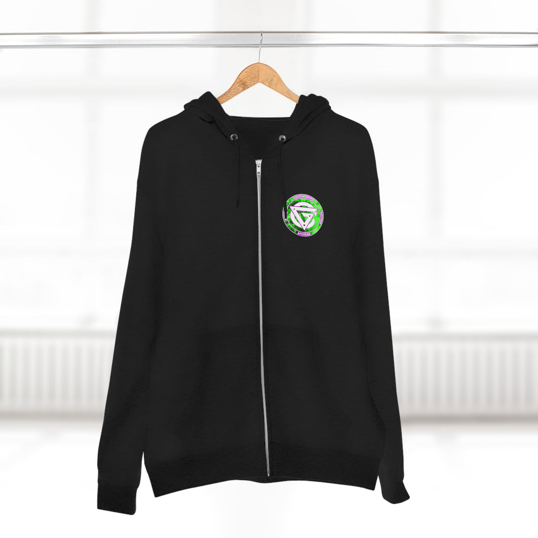 CG LION HEART GREEN PURPLISH PINK LIFT OR DIE ZIP UP